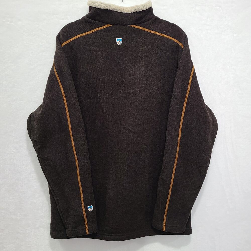 KUHL Europa 1/4 Zip Fleece Sweater Mens XXL Brown Alfpaca Pullover EUC - Picture 3 of 12